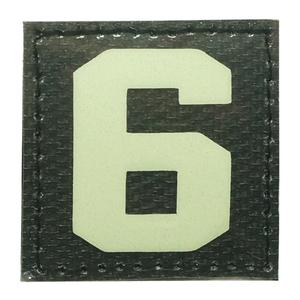 BIG NUMBER 6 OR 9 GITD PATCH - GLOW IN THE DARK Enjoy Cheap Pice