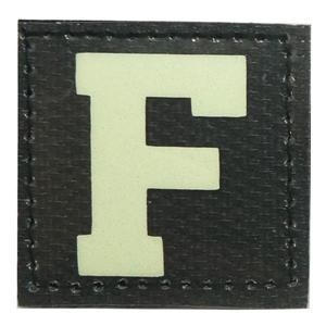 BIG LETTER F GITD PATCH - GLOW IN THE DARK Sale Pick A Best