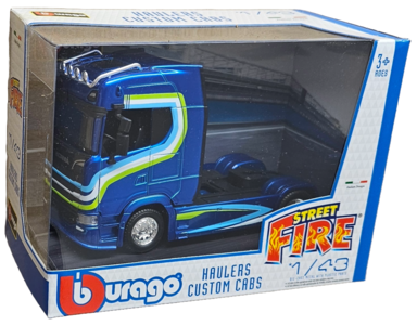 1:43 Street Fire Haulers Custom Cabs Scania S730 - Blue Discount Big Sale