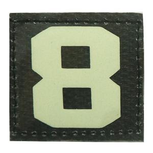 BIG NUMBER 8 GITD PATCH - GLOW IN THE DARK Big Sale