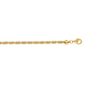 14kt 24" Yellow Gold Shiny Solid Diamond Cut Royal Rope Chain with Lobster Clasp ROY035-24 Looking For Online