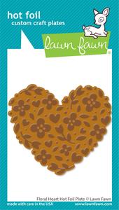 Lawn Fawn - Floral Heart Hot Foil Plate Free Shipping Cost