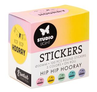 Studio Light - Round Stickers On Roll Hip Hip Hooray (100pcs) Cheap Low Shipping Fee