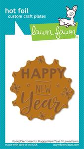 Lawn Fawn - Foiled Sentiments: Happy New Year Clearance Manchester