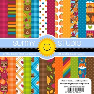 Sunny Studio - Critter Country Paper Pad 6x6" Clearance Low Pice Fee Shipping