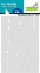 Lawn Fawn - I Heart Pandas Coloring Stencils Free Shipping Fake