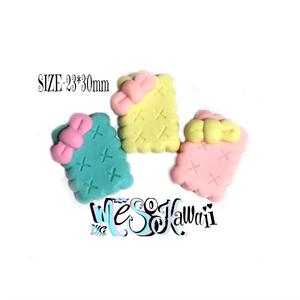 Kawaii color cookie with bow cabochon Sale Fast Delivery