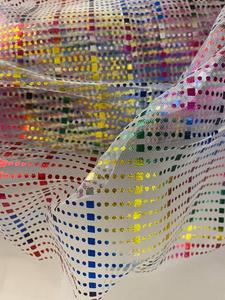 Colorful Dots and Squares on White Tulle SALE Shop Offer