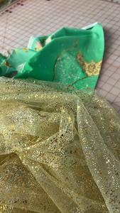 Gold Splatter on Yellow Tulle Clearance Outlet