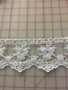 White Cotton Lace trim 3 1/2" wide sold by the yard Buy Cheap Browse
