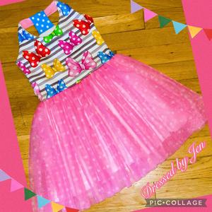 White Digitally Printed Dots on Bubblegum Pink Tulle Discount Newest