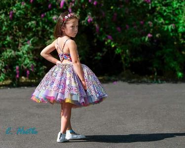 Colorful Animal Print on White Tulle Choice Cheap Pice