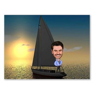Karikatur zeichnen lassen - Skipper (ca649) Recommend Cheap Pice