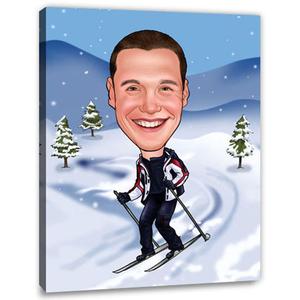 Karikatur zeichnen lassen - Skifahren pur (ca270man) Clearance Purchase