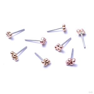 4 Bead Cluster Press-fit End in Gold from LeRoi Fashionable