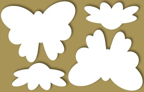 Styrofoam Figuren Set, 6-12cm - Schmetterling 3. mit Blume Visa Payment Cheap Pice