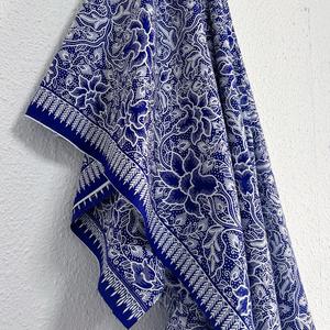 The Floral Vines Blue Batik Best Place Online
