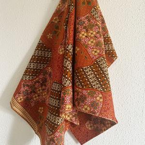 Traditional Padi Field Motif Batik Red Free Shipping Cheap