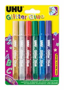 UHU Glitter Glue 5 x 10ml-39040 View