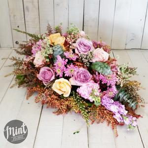 Funeral Casket Floral Arrangement - Pastel Cheap Sale Many Kinds Of