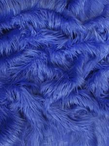 Faux Fake Fur Solid Mongolian Long Pile Fabric / Royal Blue / Ecoshag 15 Yard Bolt Sale Sast