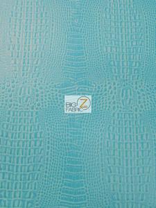 Fiji Turquoise Crocodile Marine Vinyl Fabric / Sold By The Yard Free Shipping Recommend