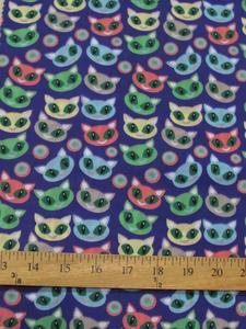 Poly Cotton Printed Fabric Halloween Cats / Purple / Sold By The Yard Deals Online