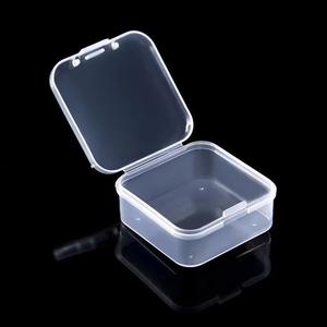 Small Square Transparent Plastic Storage Box 3.7cm x 3.7cm x 1.8cm Free Shipping Fake