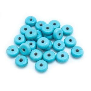 Synthetic Turquoise Donut 6mm x 2.7mm High Quality
