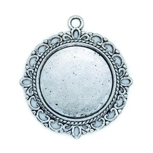 Ornate Pendant Cabochon Setting 34mm Clearance 2025 Unisex