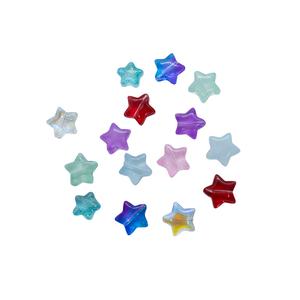 Transparent Glass Star Beads 10mm Low Cost