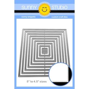 Sunny Studio - Stitched Square Dies Clearance Amazing Pice