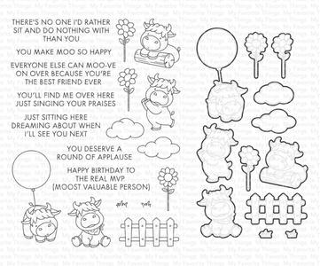 SET DEAL: My Favorite Things - You Make Moo So Happy Stamp & Die Duo Good Selling Online