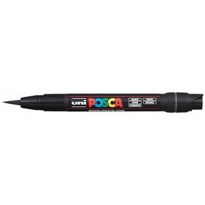 Uni Posca Paint Marker, Brush Tip, PCF-350, Black, 0.1-1.0mm Cheap Low Shipping