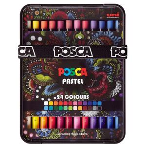 Uni Posca Wax Pastels, Assorted Colours, Set of 24, KPA100 24C Cheap Sale With Mastercard