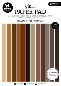 Studio Light - Shades of Brown Essentials Vellum A5 Paper Pad Cheap Sale Ebay