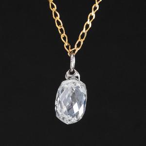 1.15ct Antique Briolette Cut Diamond Pendant Buy Cheap 2025 Unisex