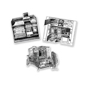 Vintage Cooking Sticker Set Visit Sale Online