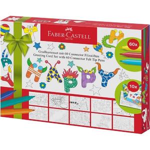 Faber-Castell Komplett set med 60 pennor, 10 kort att frglgga 155559 Manchester Great Sale Cheap Online