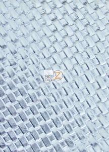 Lattice Basket Weave Upholstery Vinyl Fabric / Silver / Sold By The Yard Closeout!!! Cheap Outlet Locations