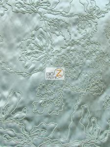 Luminous Crinkled Floral Upholstery Fabric / Jade / Sold By The Yard Cheap Good Selling