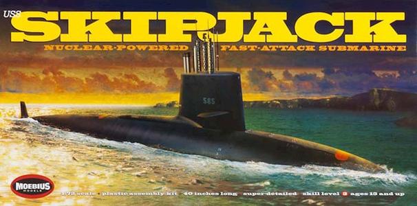 Moebius Models 1400 1/72 USS Skipjack Submarine Cheap Sale View
