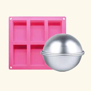 Rectangle Soap Shape Silicone Mold - 6 Cavity Bath Bomb Mold - Combo Pack Outlet Discount Authentic