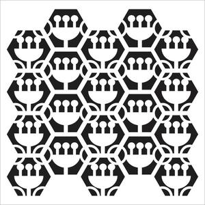 TCW Stencil Tulip Hexagons Limited Edition Sale Online