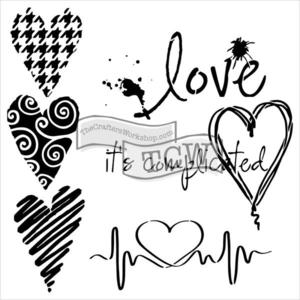 TCW Stencil Hearts Buy Cheap Official Site
