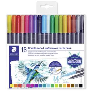 STAEDTLER DOUB-ENDED WATERCOLOR BRUSH 18COL Tumblr Sale Online