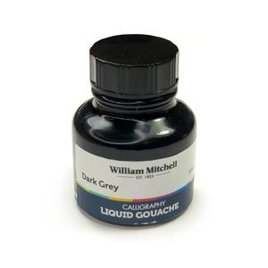 William Mitchell Liquid Gouache Ink (30ml) - Dark Grey Sale Authentic