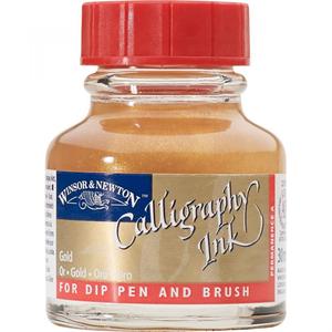 Winsor and Newton Calligraphy Ink Gold (30ml) Free Shipping Get To Buy