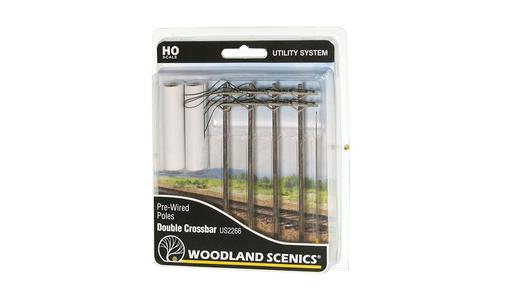 Woodland Scenics US2266 HO Wired Poles Double Crossbar Shipping Discount Sale