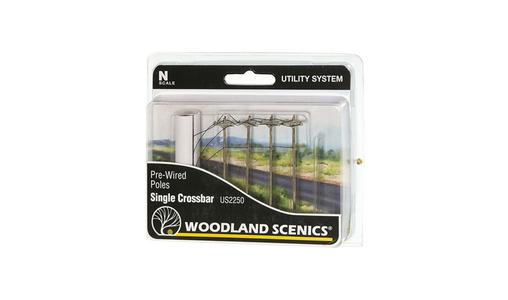 Woodland Scenics US2250 N Wired Poles Single Crossbar Clearance Big Sale